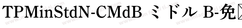 TPMinStdN-CMdB ミドル B字体转换